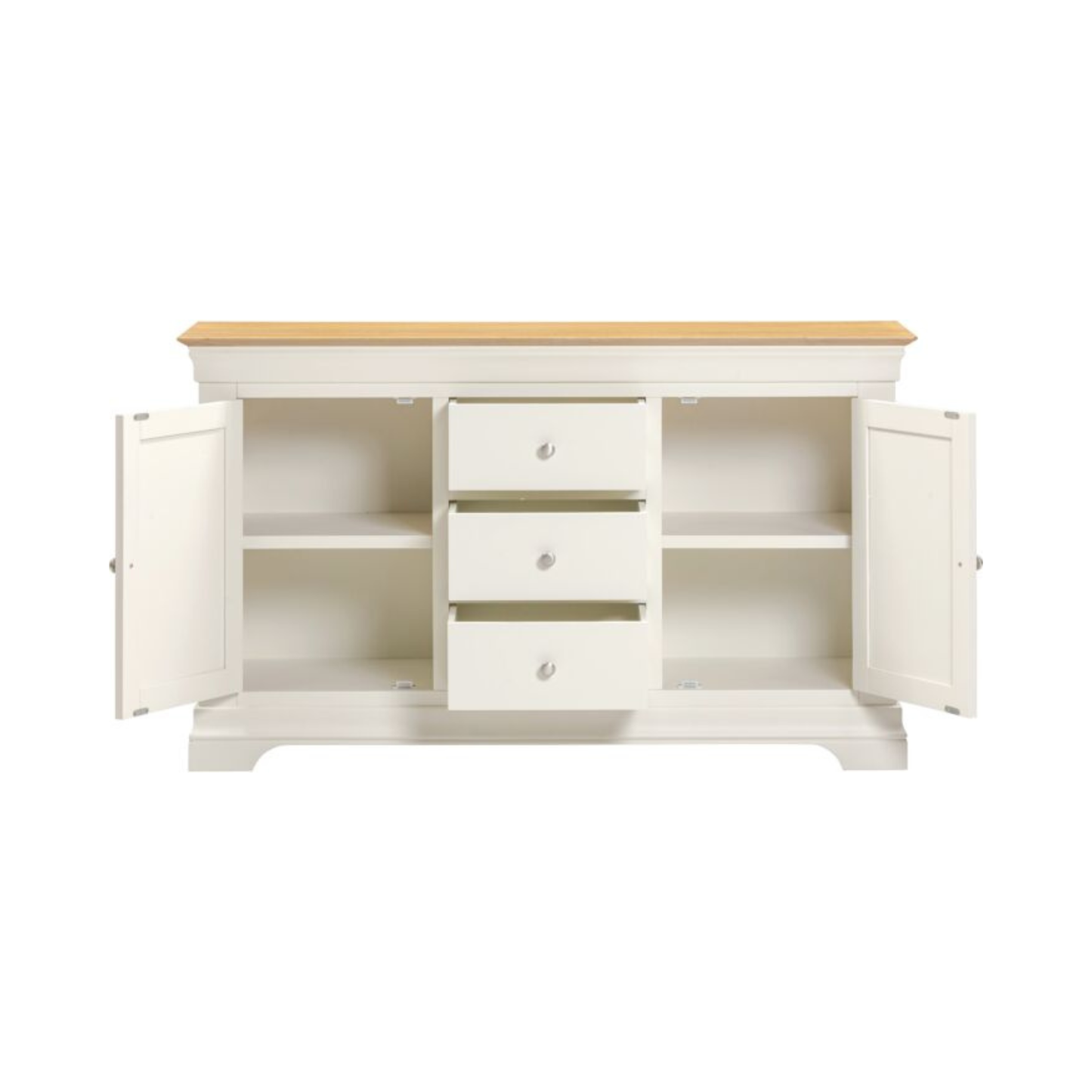 Bordeaux 2 Door 3 Drawer Sideboard - Ivory/Oak