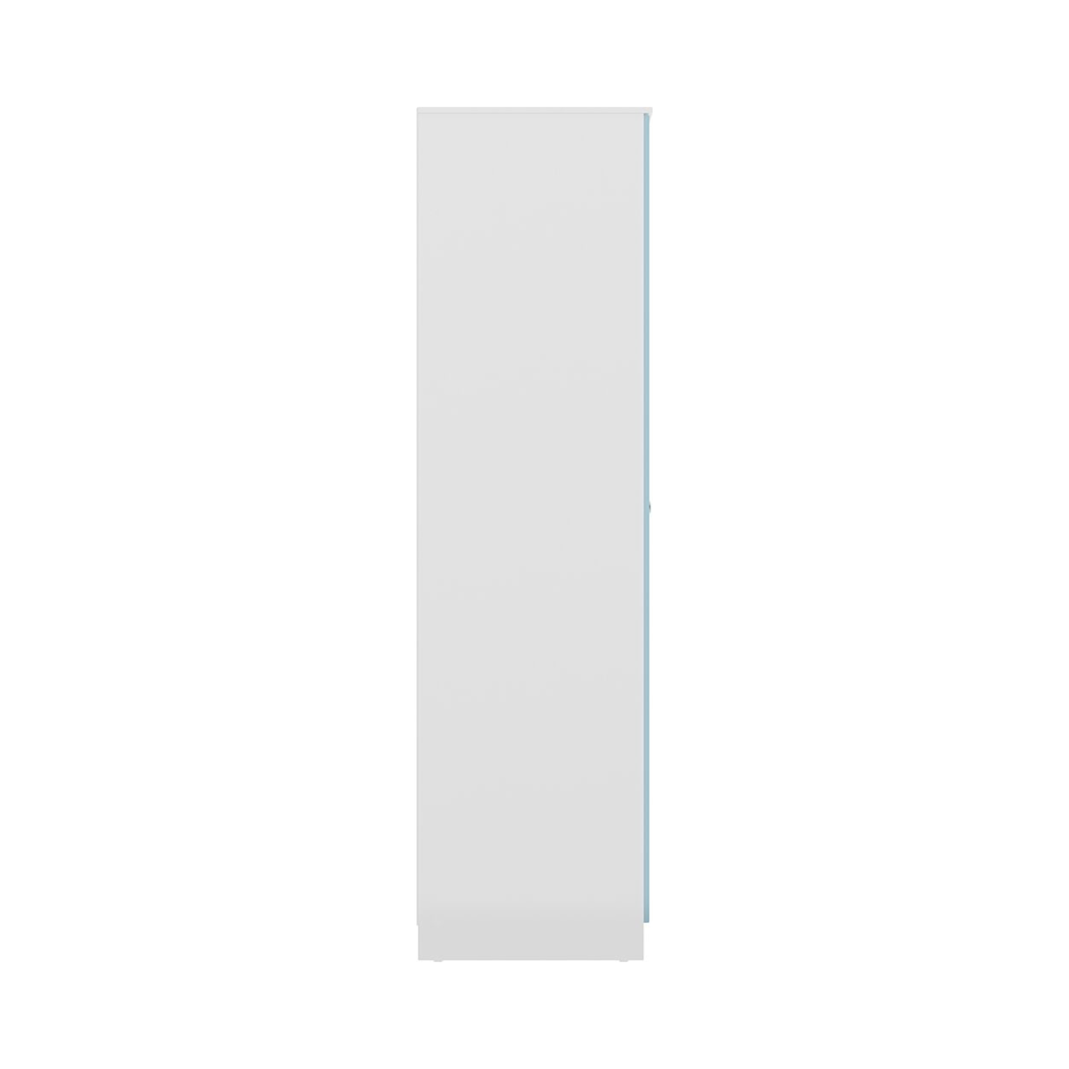 Denver 2 Door Wardrobe – White & Blue Gloss