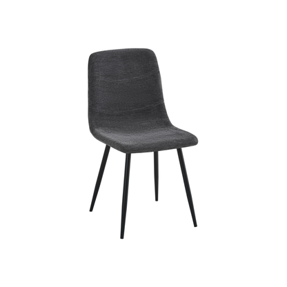 Evie Pack of 2 Grey Fabric Dining Chairs