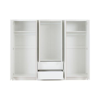 Malvern 6 Door 2 Drawer Wardrobe in White