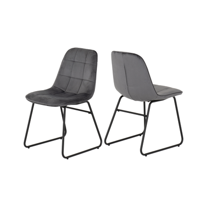Marlow & Lukas Dining Set – White Marble & Grey Velvet