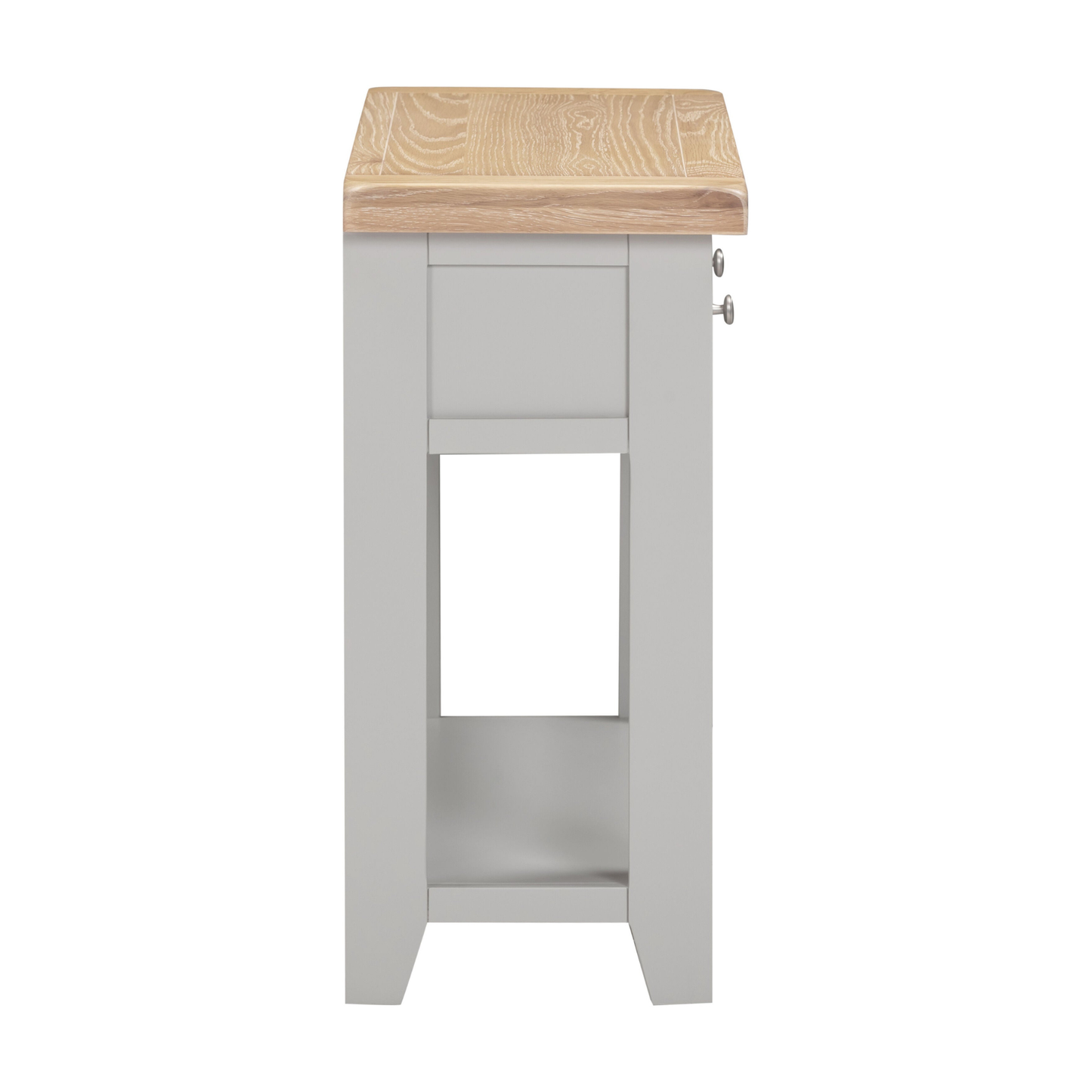 Windsor 2 Drawer Console Table - Pebble Grey & Oak