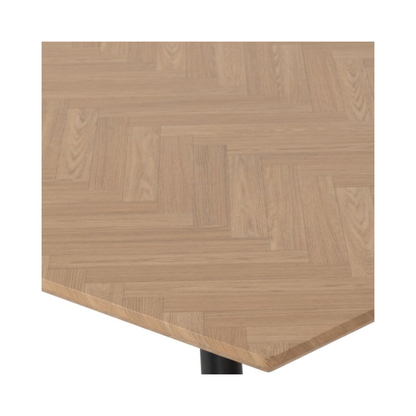 Hamilton Medium Dining Table in Medium Oak Effect & Black