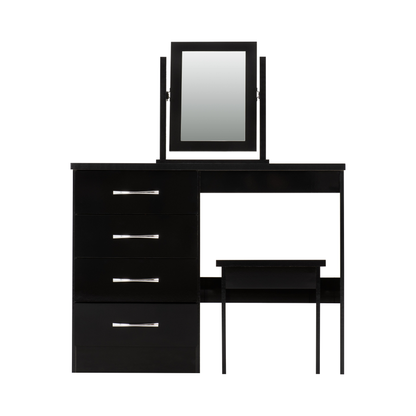 Nevada Dressing Table Set - Black Gloss