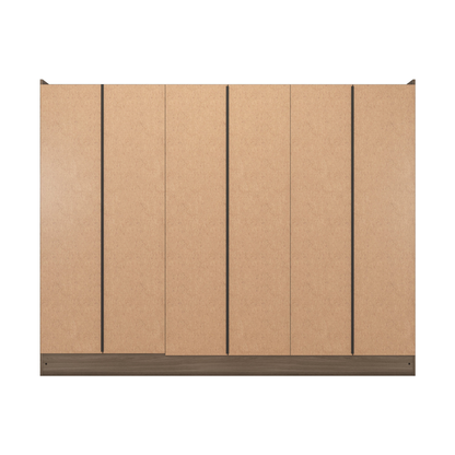 Nevada 6 Door 2 Drawer Wardrobe - Rustic Oak Effect