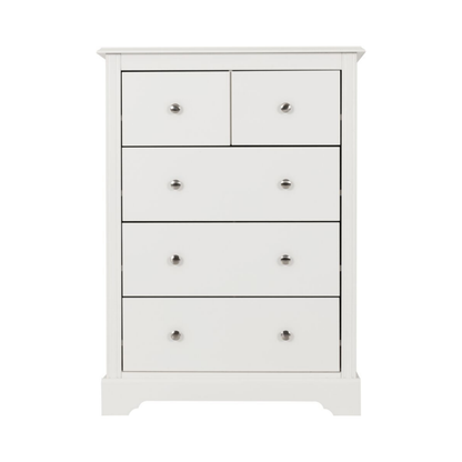 Stratford 3+2 Drawer Chest - White Storage Solution