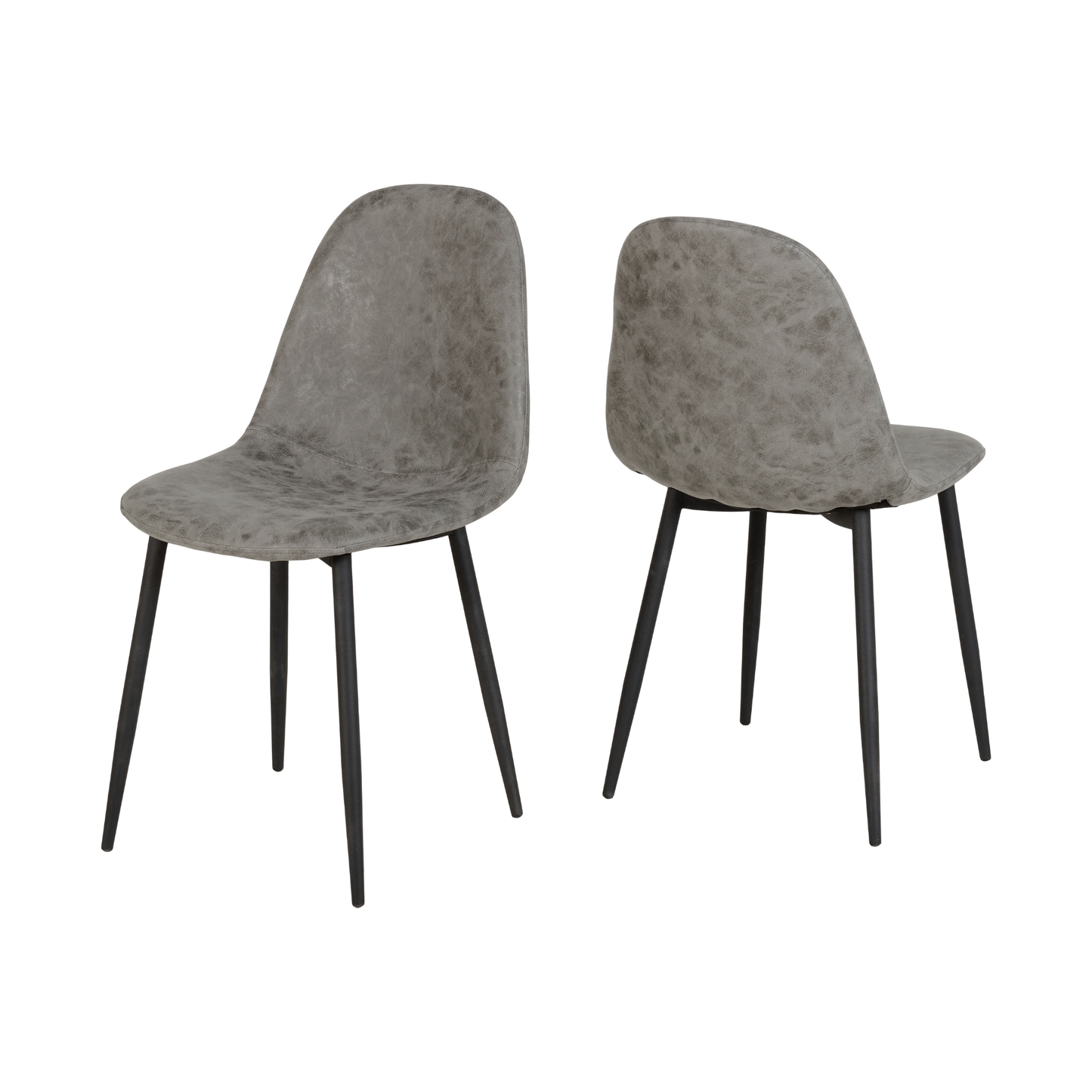 Athens Round Dining Set with 4 Chairs - Concrete Effect