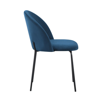 Boston Dining Chair (Set of 4) – Sapphire Blue Velvet