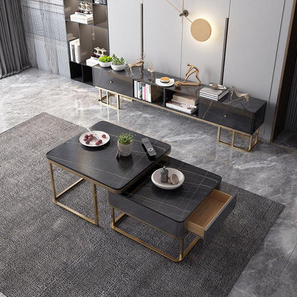 Lorelei Nesting Coffee Table Set, Sintered Stone