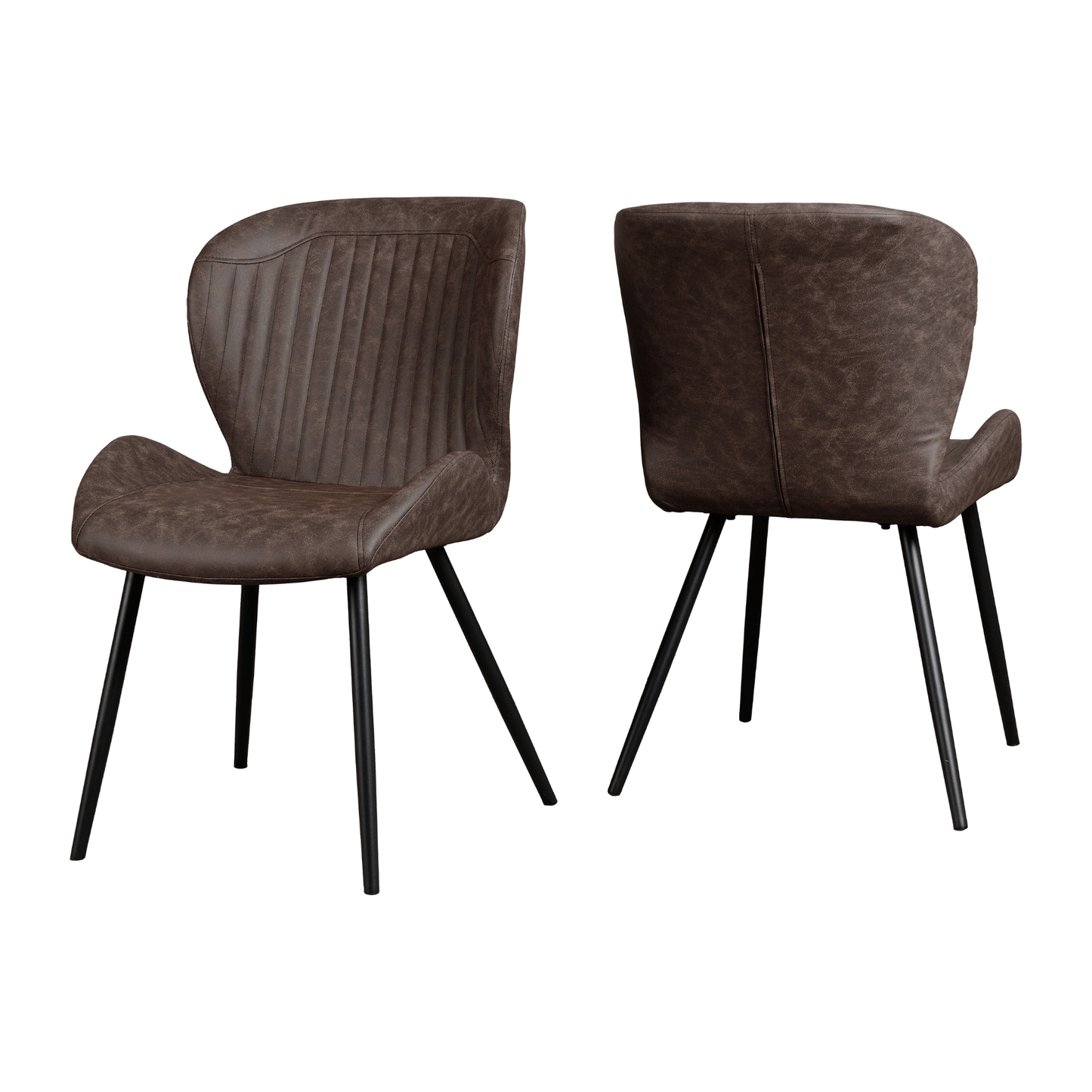 Modena & Quebec Dining Set - Cream/Brown PU (4 Chairs)