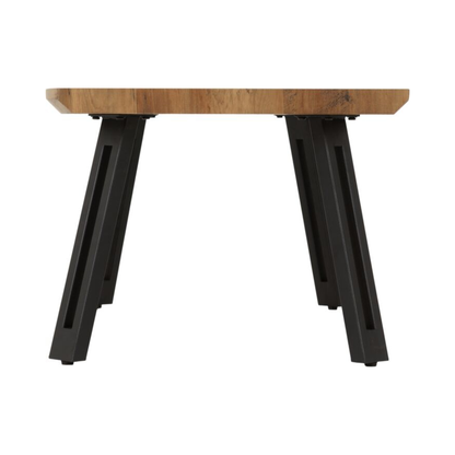 Quebec Wave Edge Coffee Table - Medium Oak Effect, Industrial Design