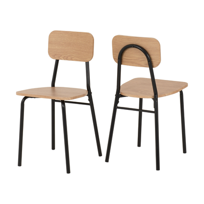 Warren 1+4 Dining Set - Russet Oak Effect/Black