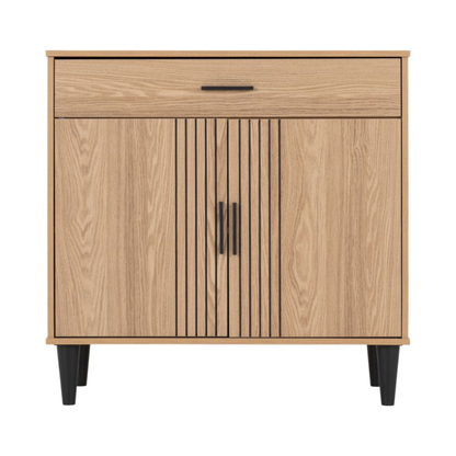 Tessa 2 Door 1 Drawer Sideboard – Natural Oak Effect