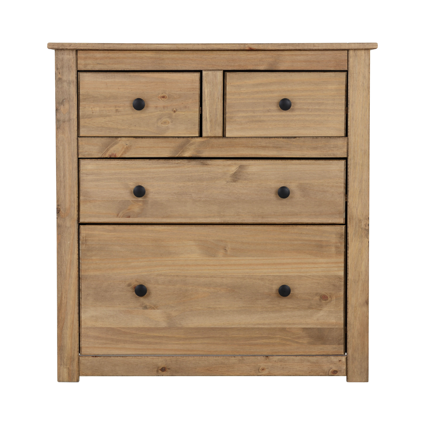 Panama 2+2 Drawer Chest - Natural Wax