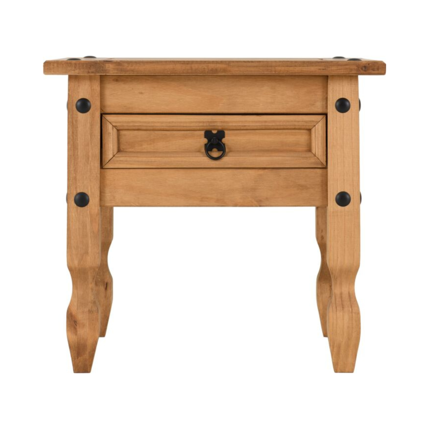 Corona 1 Drawer Lamp Table – Distressed Waxed Pine