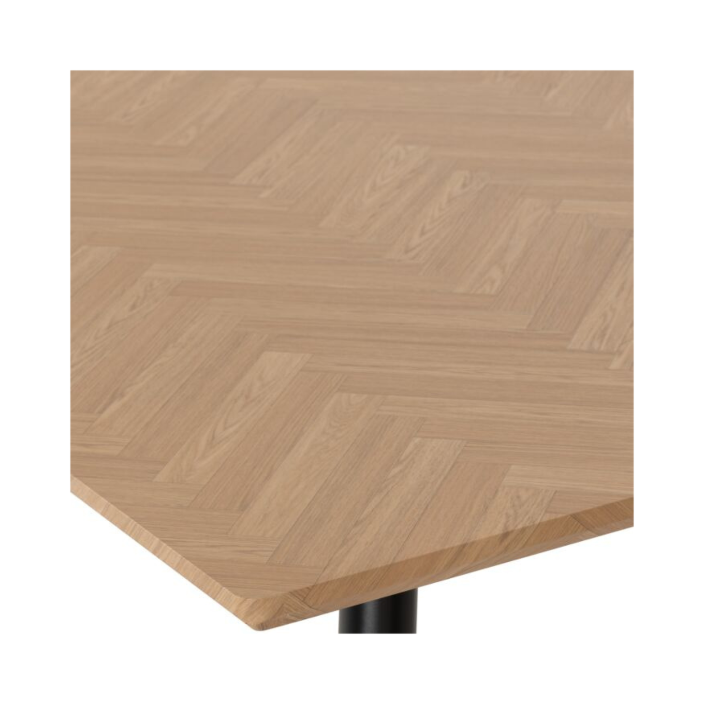 Hamilton Large Dining Table in Medium Oak Effect & Black – 180cm