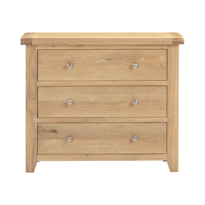 Windsor 3 Drawer Chest – Natural Oak