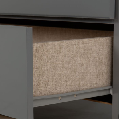 Denver 3 Door 2 Drawer Mirrored Wardrobe in Grey Gloss