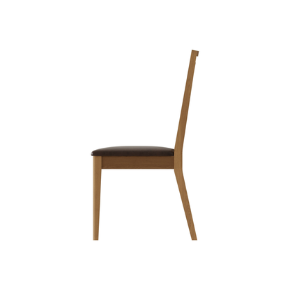 Taberno Oak Dining Chairs Ladder Back Cushioned – Pair of 2