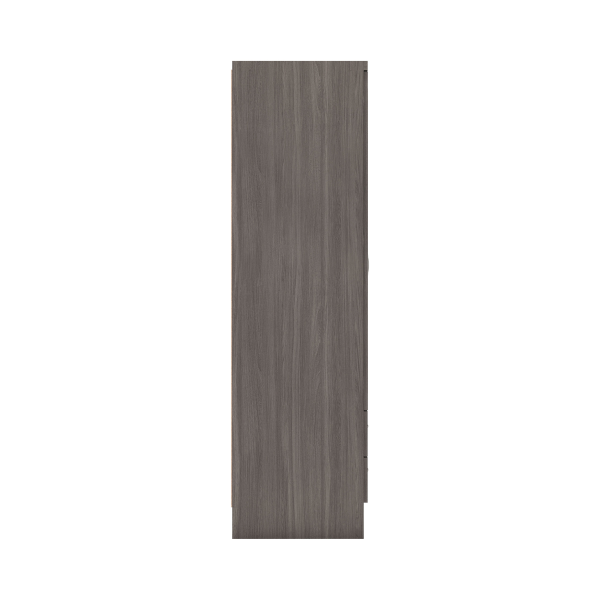 Nevada 4 Door 2 Drawer  Mirrored  Wardrobe - Black Wood Grain
