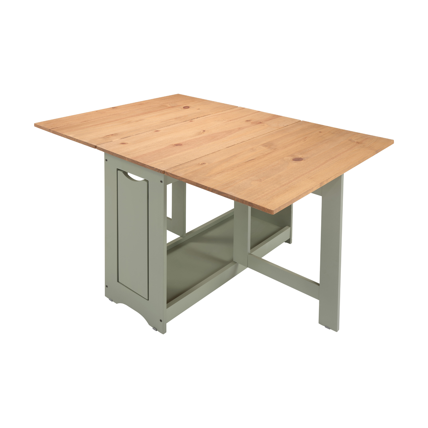 Santos Butterfly Dining Set - Green/Distressed Pine (4 Chairs)