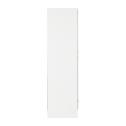 Nevada Mirrored 2 Door Wardrobe - White Gloss