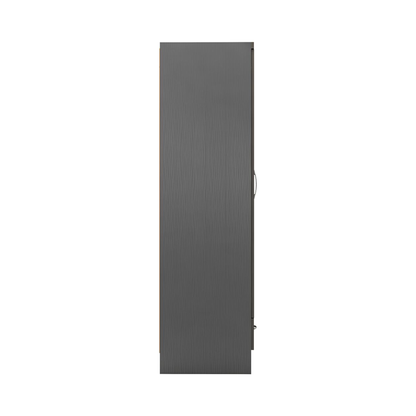 Nevada 2 Door 1 Drawer Wardrobe – 3D Grey Effect