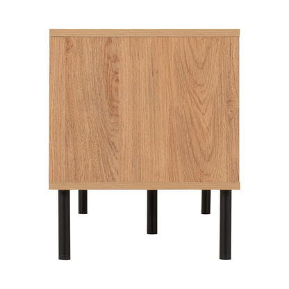Leon 2 Door TV Unit - Medium Oak Effect