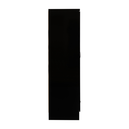 Nevada Mirrored 2 Door Wardrobe - Black Gloss