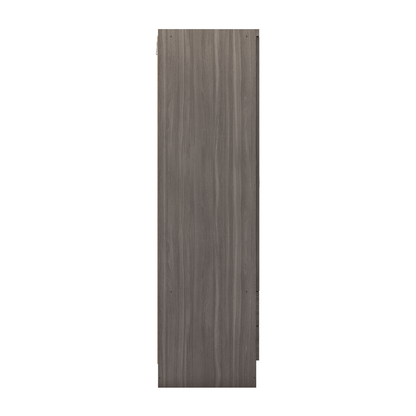 Nevada 3 Door 2 Drawer Mirrored Wardrobe - Black Wood Grain