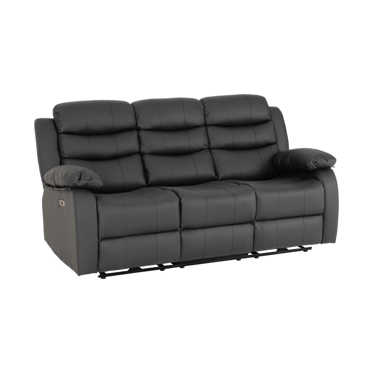Roma 3+2 Electric Recliner Suite - Grey Faux Leather