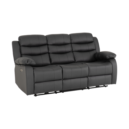 Roma 3+2 Electric Recliner Suite - Grey Faux Leather
