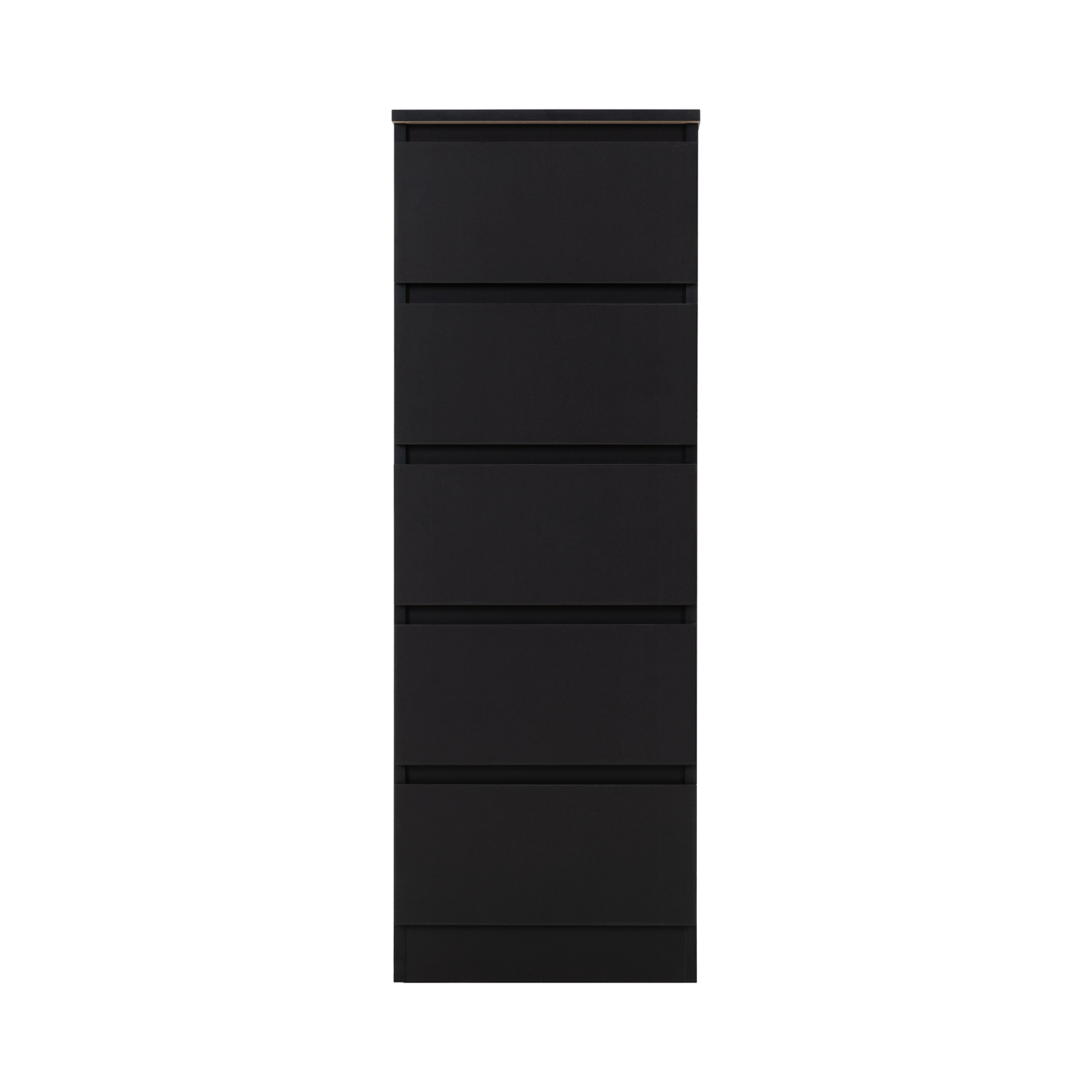 Malvern 5 Drawer Narrow Chest - Black