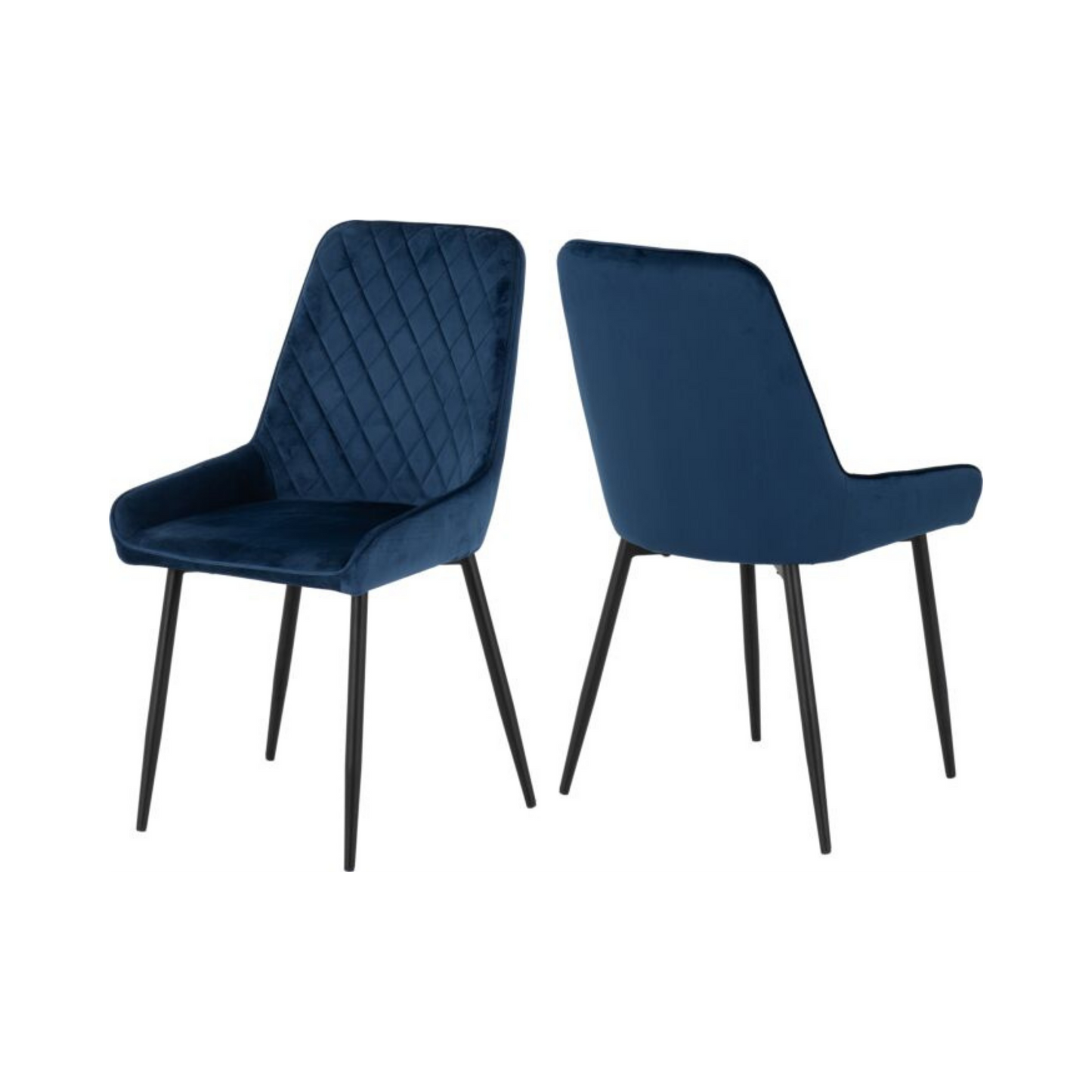 Avery Dining Chair (Set of 2) – Sapphire Blue Velvet
