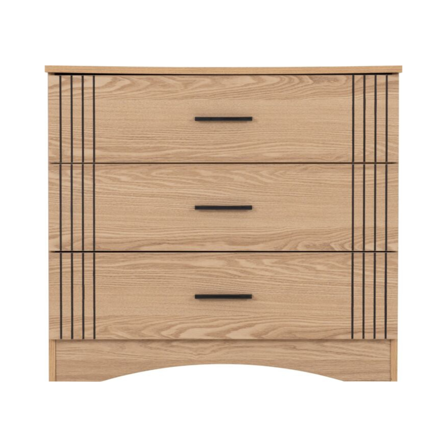 Tessa 3 Drawer Chest - Natural Oak Effect Storage