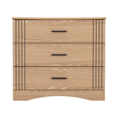 Tessa 3 Drawer Chest - Natural Oak Effect Storage