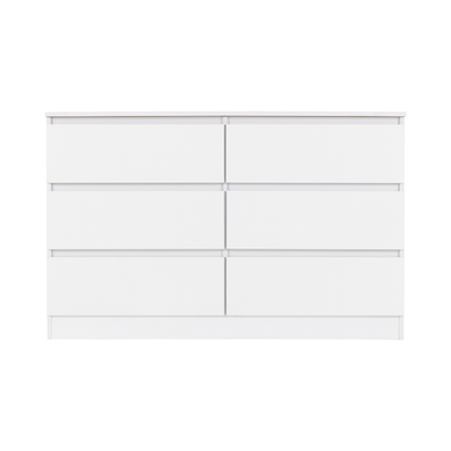 Malvern 6 Drawer Chest - White
