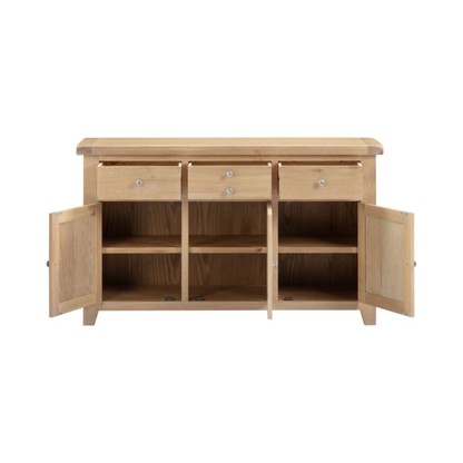 Windsor 3 Door 3 Drawer Sideboard – Natural Oak