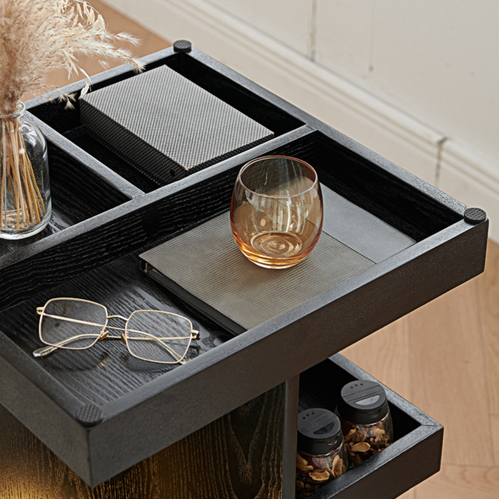 Cassandra Narrow Side Table, Black