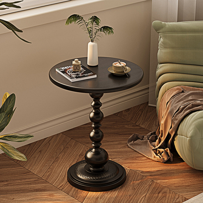 Xanthe Small Round Side Table, Black or White