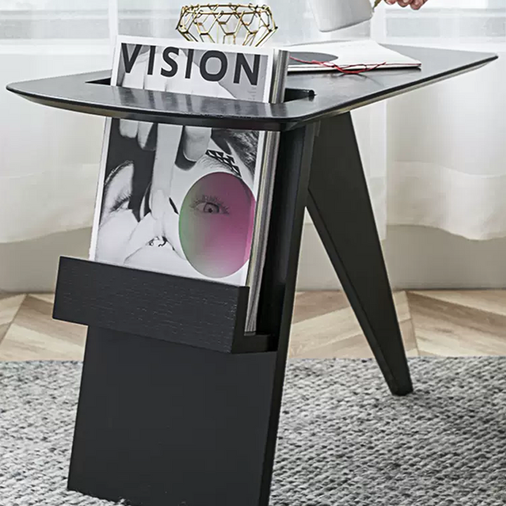 Pallas Side Table, With Magazine Rack