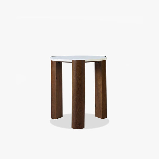 Bauman Round Side Table, Marble