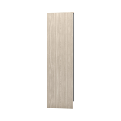 Nevada Mirrored Wardrobe - Grey Gloss/Light Oak