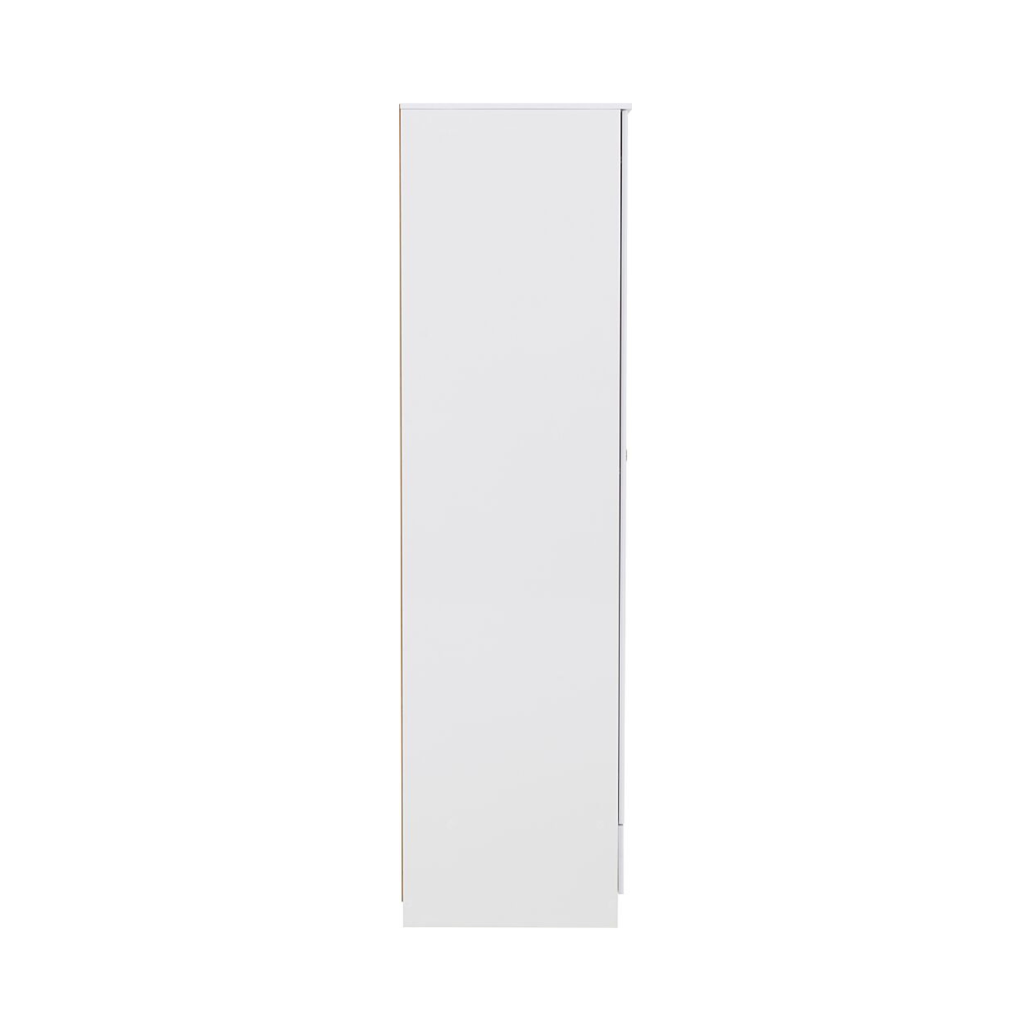 Denver 2 Door 1 Drawer Mirrored Wardrobe – White Gloss