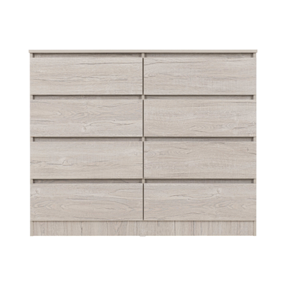 Malvern 8 Drawer Chest – Urban Snow, Modern Storage Solution