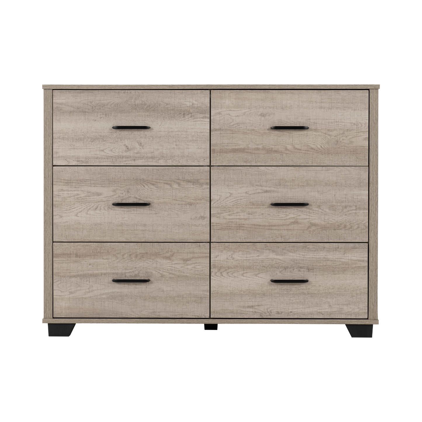 Oliver 6 Drawer Chest - Light Oak Effect