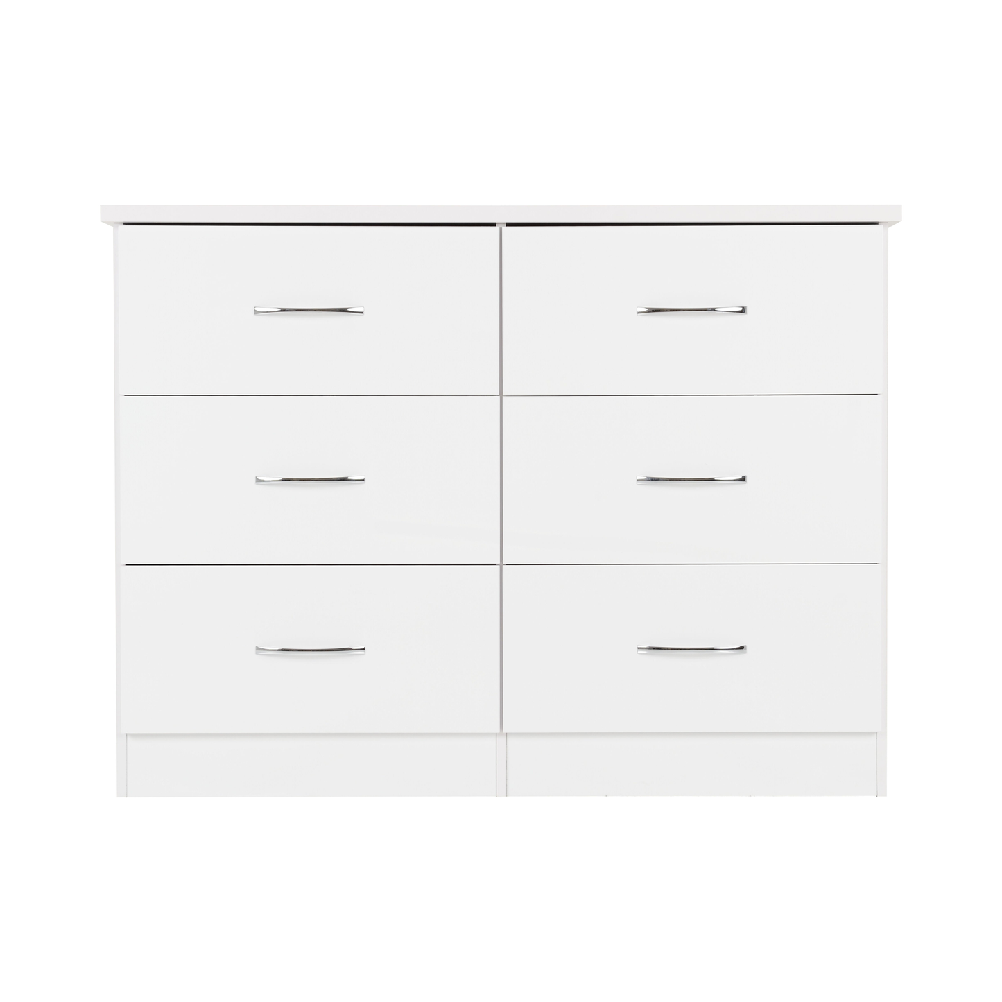 Nevada 6 Drawer Chest - White Gloss