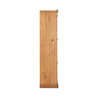 Corona 2 Door 2 Drawer Glass Display Cabinet – Distressed Waxed Pine