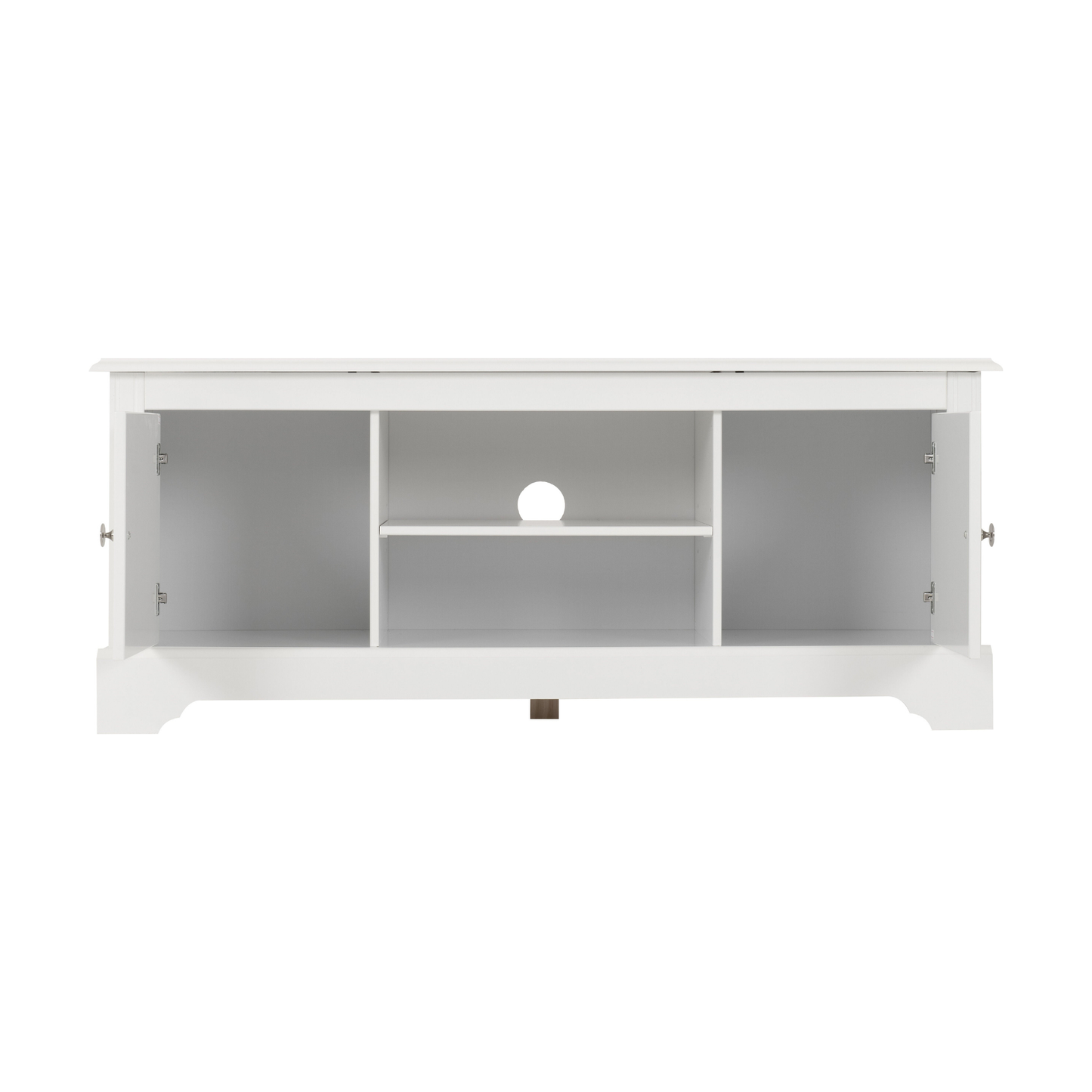 Stratford 2 Door TV Unit - White - MDF & Pine