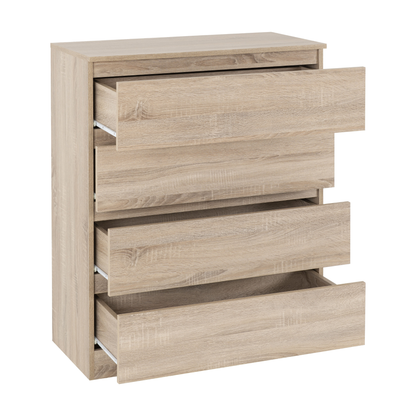 Malvern Trio Set Sonoma Oak Effect Wardrobe Chest & Bedside